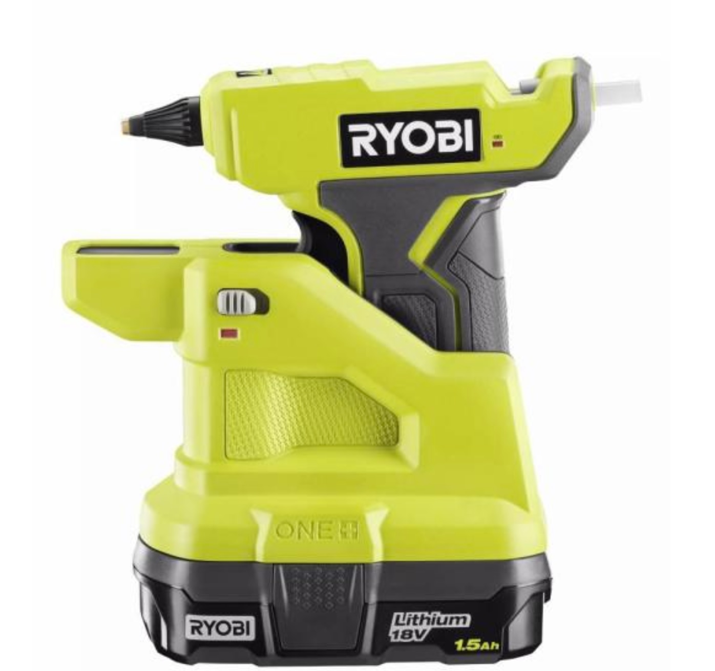 Ryobi ONE+ 18V Cordless Compact Glue Gun Kit with 1.5 Ah Compact