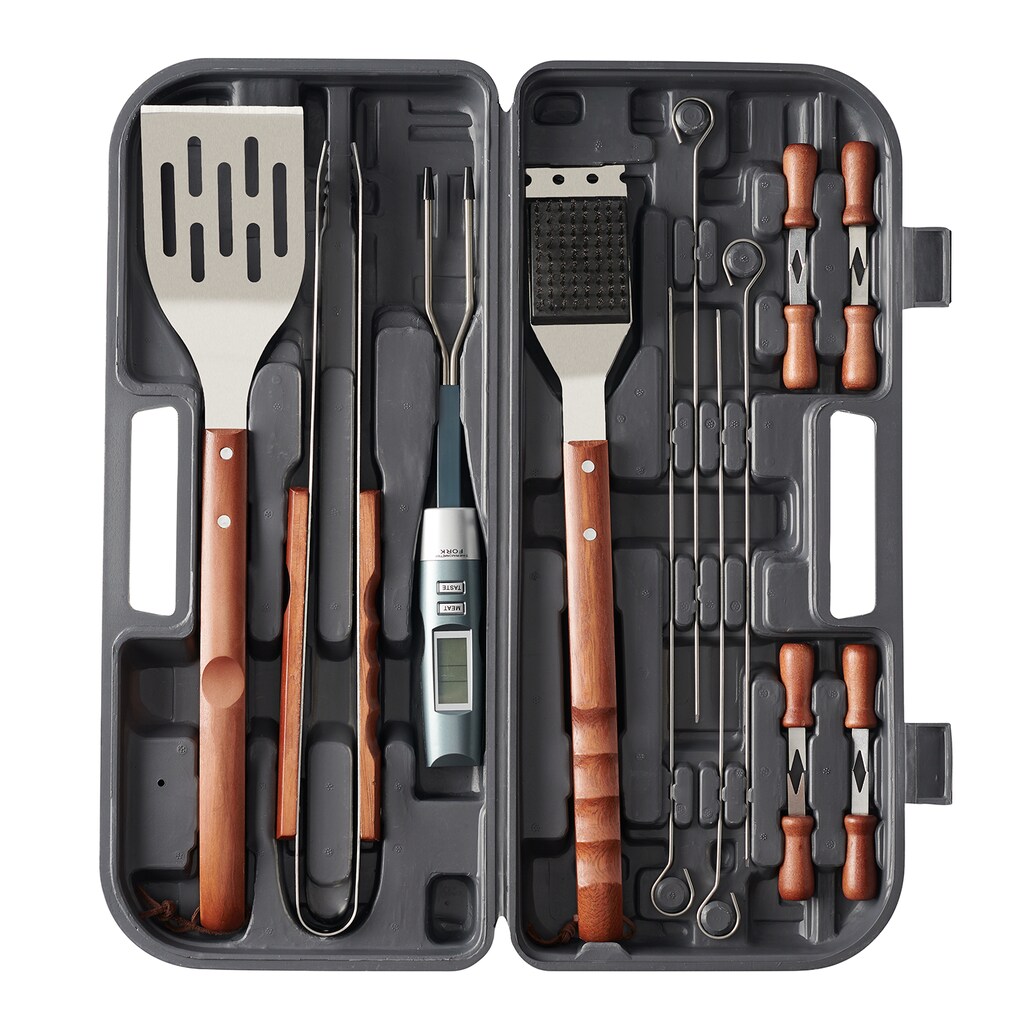 Food Network 17Piece BBQ Tool Set + Mr. BarBQ Tongs or Spatula 16.