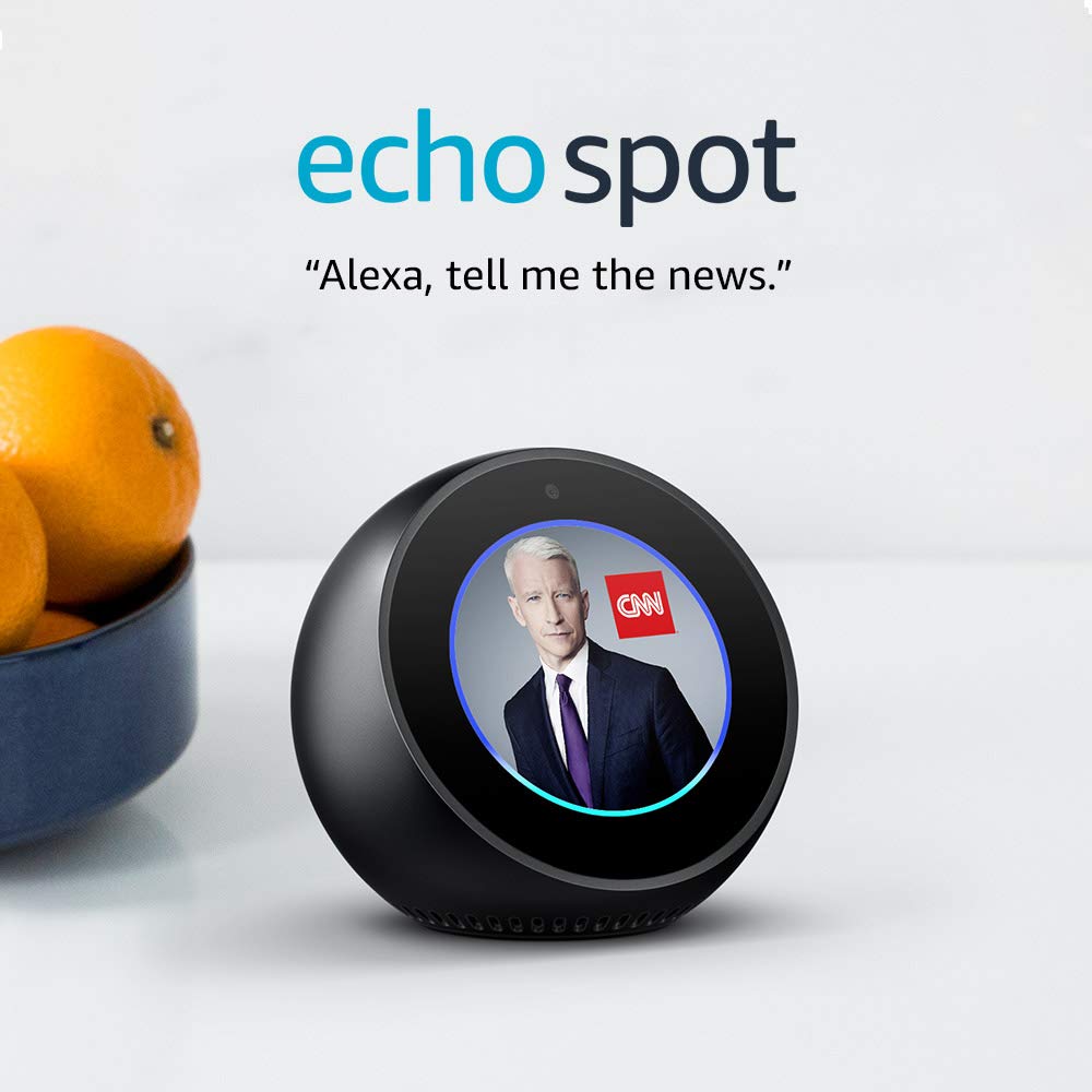 Amazon Echo Spot Smart Alarm Clock with Alexa Black 49.99