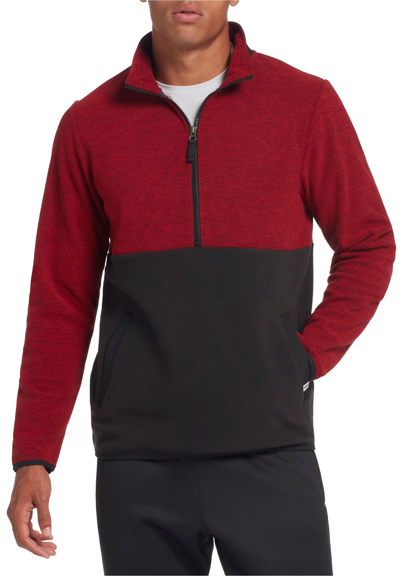 DSG Apparel Men's Heather Polar Fleece 1/2 Zip Pullover 10, Men's