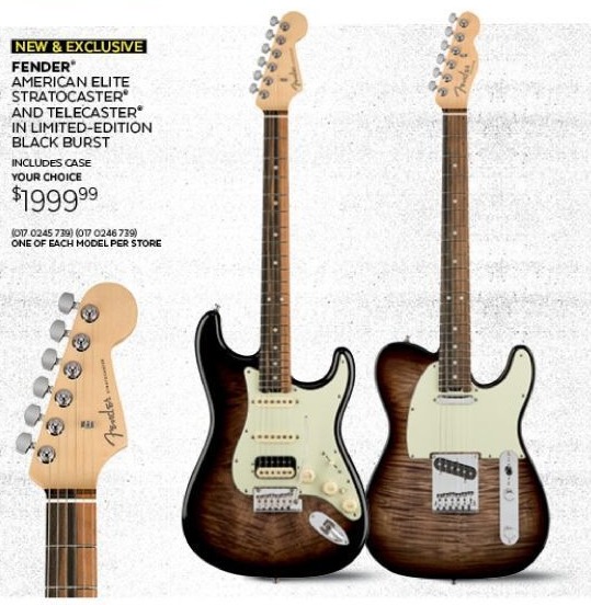 Guitar Center Black Friday Fender Limited Edition American Elite Telecaster FMT Ebony