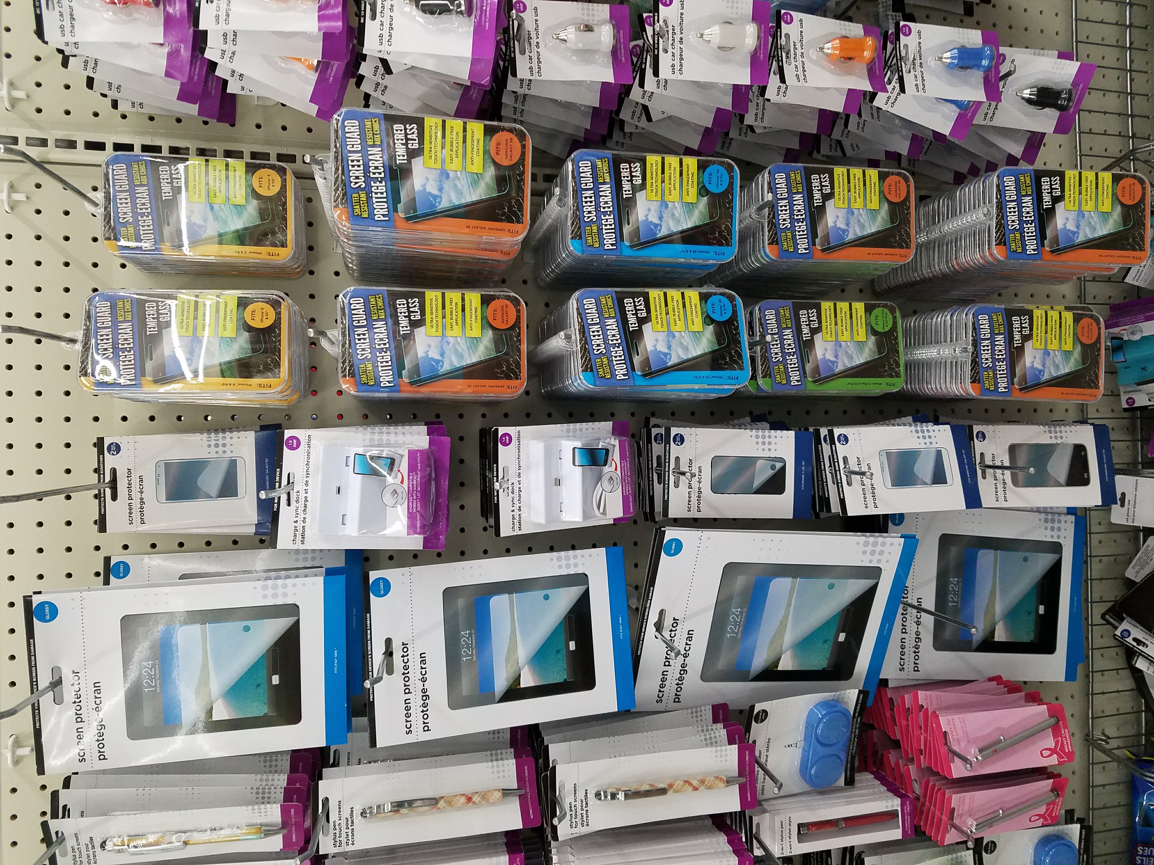 Dollar Tree Tempered Glass Screen Protector for Galaxy S6 S7 and iPhone