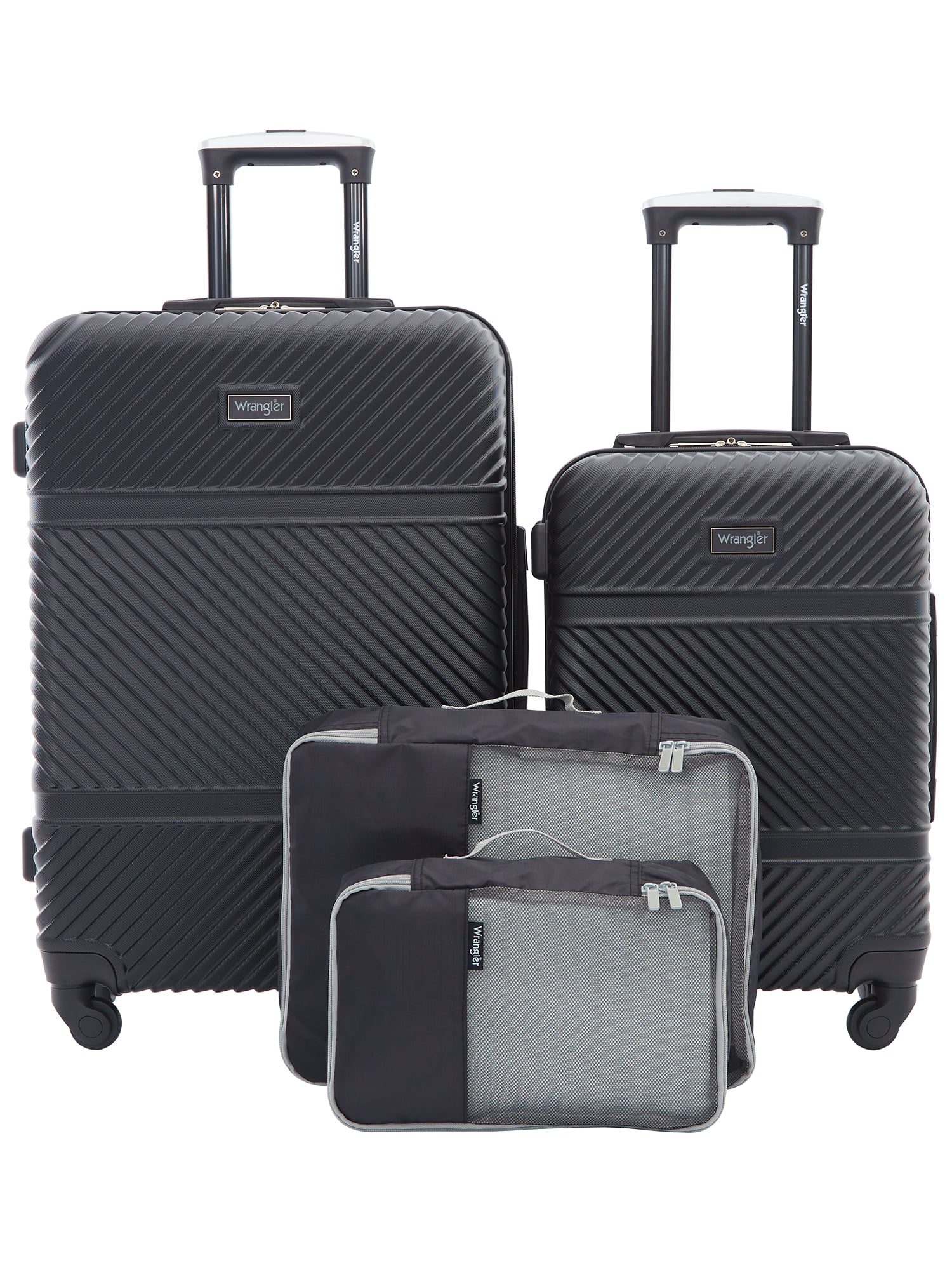 4Piece Wrangler Hardside Spinner Luggage Set (various colors)