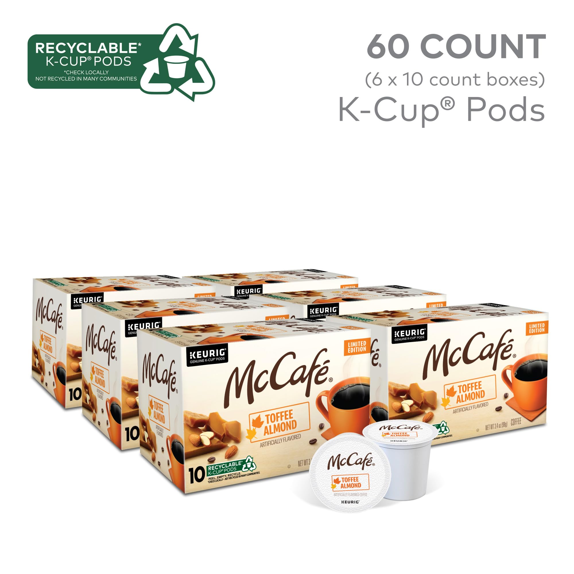 60Count McCafe Toffee Almond Coffee Keurig Single Serve KCup Pods 23