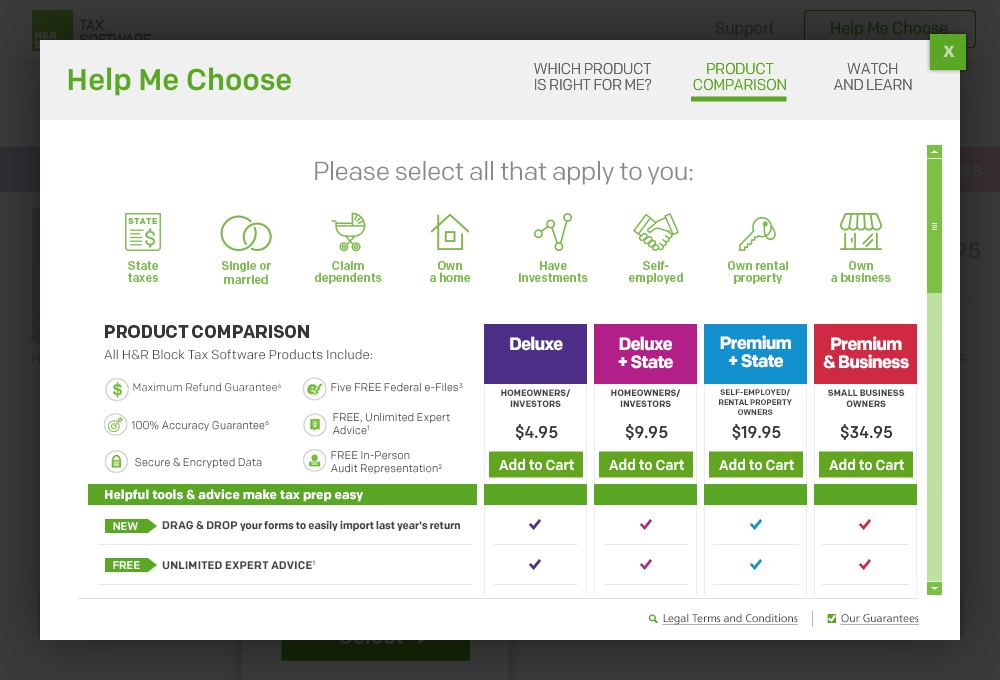H&R Block 2017 Taxcut Software Deluxe + State 9.95