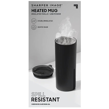 Sharper Image Heated Mug USB with Insulated Walls 14oz - In-Store