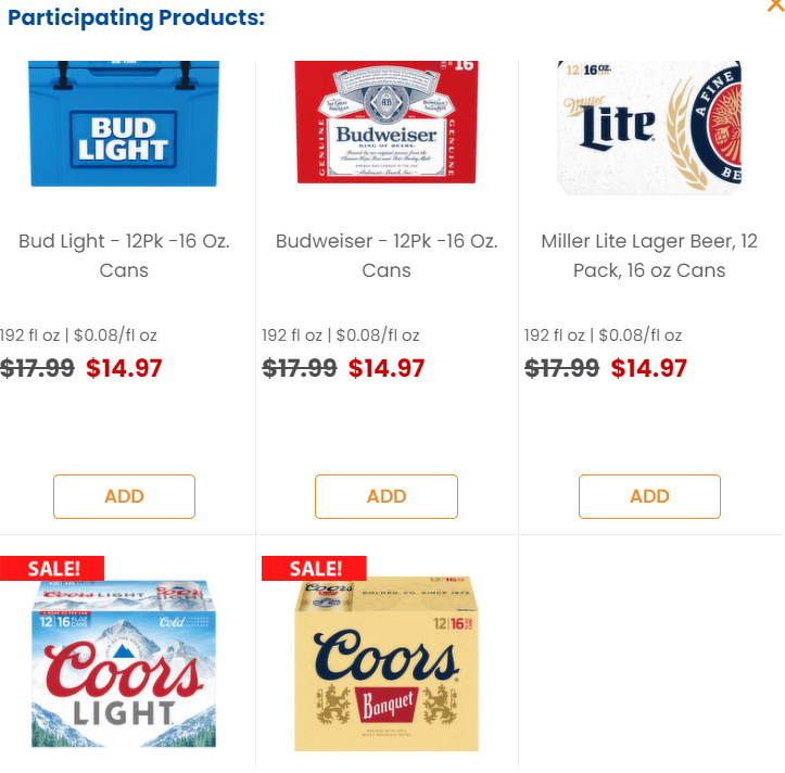 YMMV TX/NM Area? Bud Light, Budweiser, Miller Lite, Coors Light