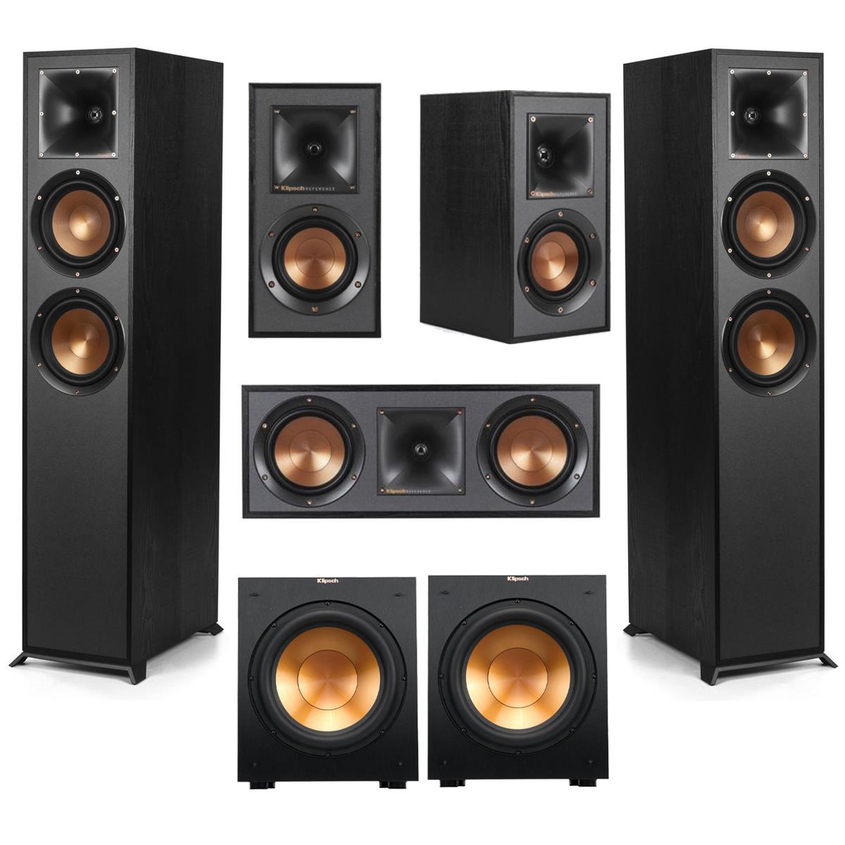 Klipsch Speakers 2x R620F + R52C + 2x R41M + 2x 12SW Sub