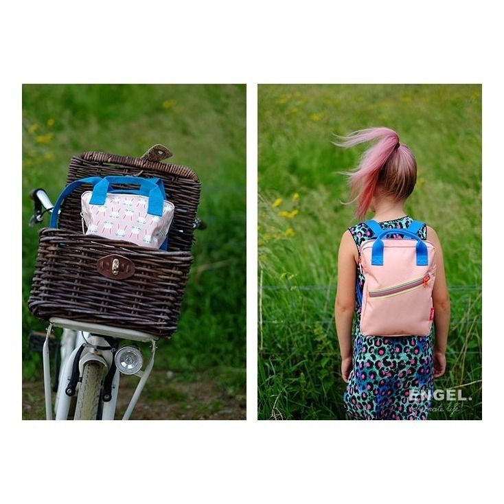 Großer Rucksack recyceltes Plastik Rosa Engel Mode Kind
