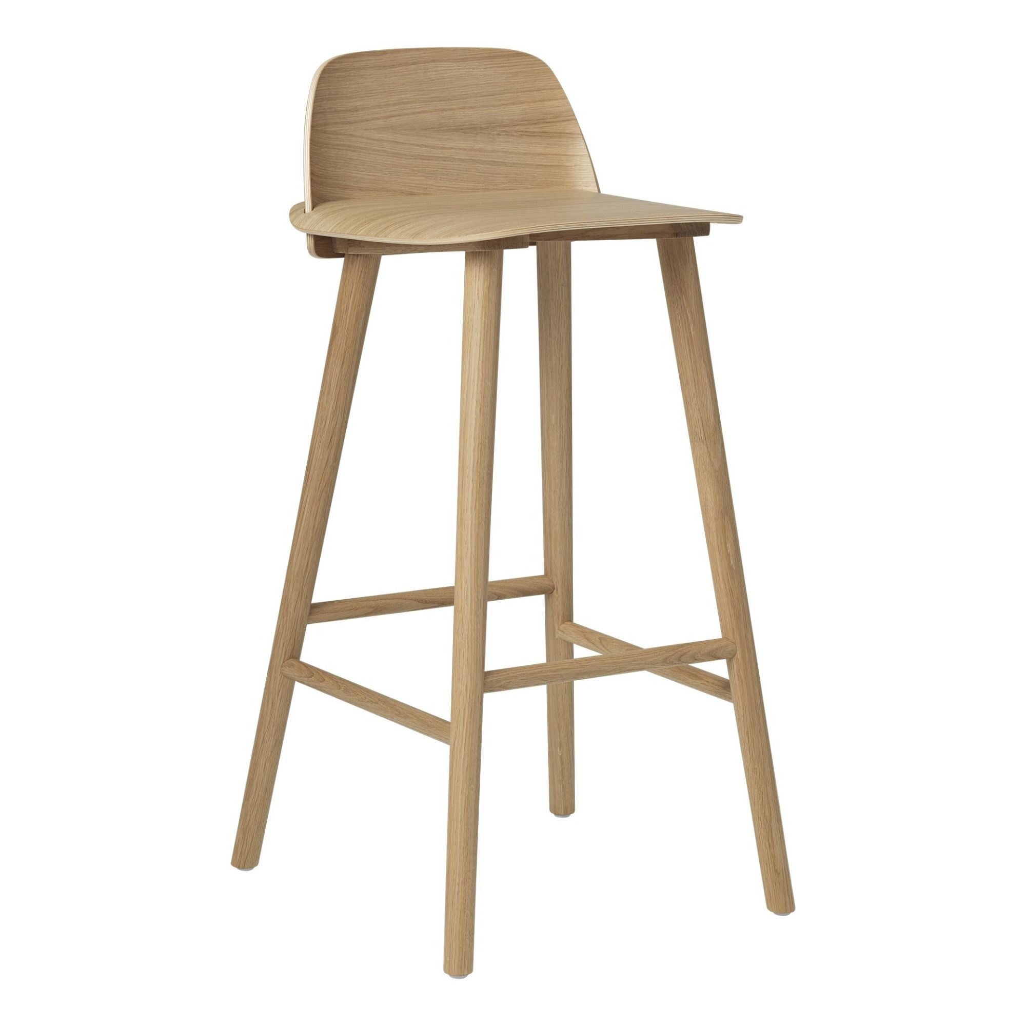 muuto barstolar Nerd Bar Stool 75 Cm Oak Muuto Design Adult