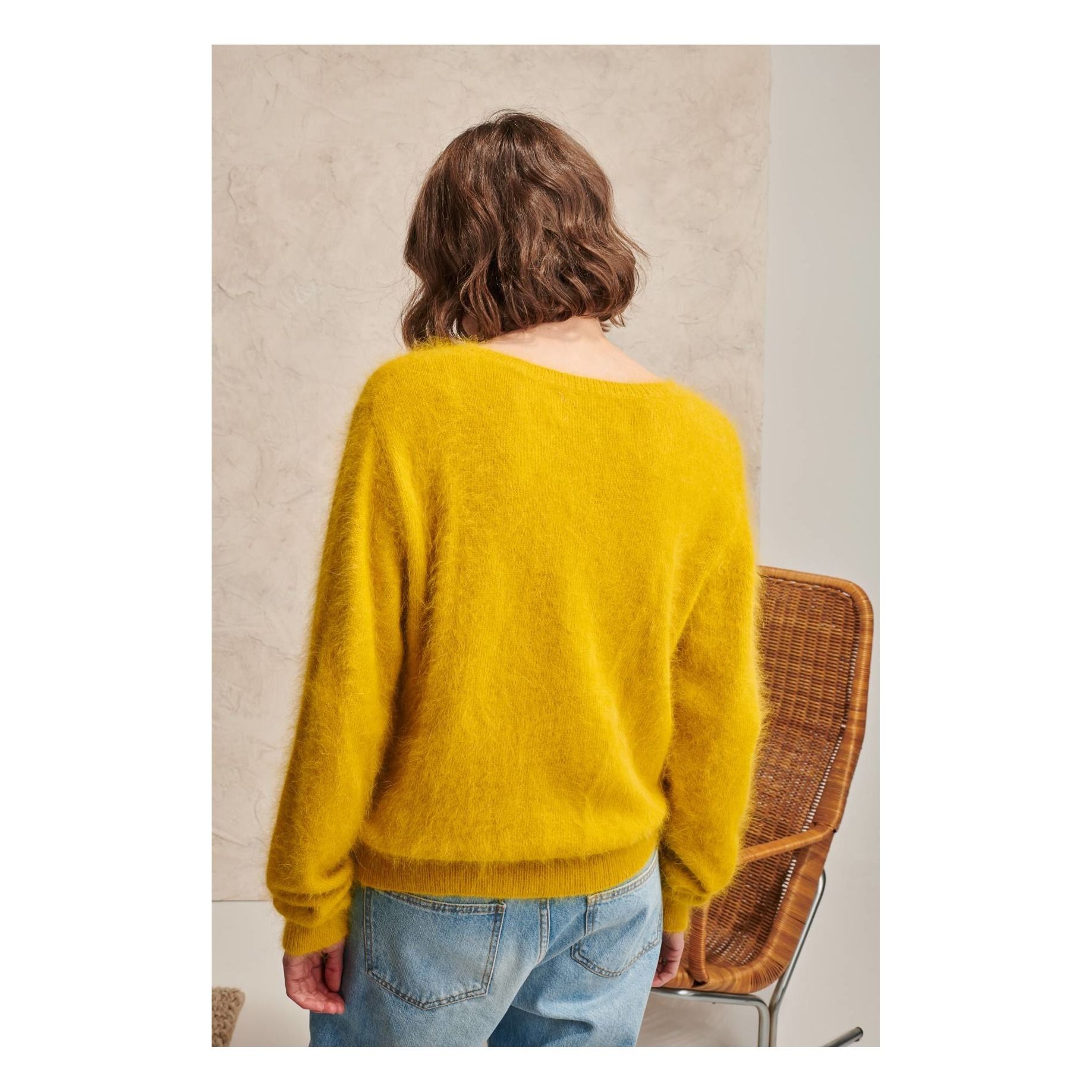Jersey de angora Amarillo Le Mont Saint Michel Moda Adulto