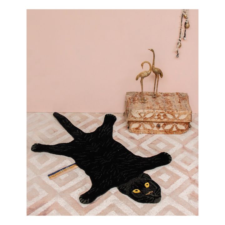 Teppich aus Wolle Schwarz Smallable Home Design Kind , Erwachsene