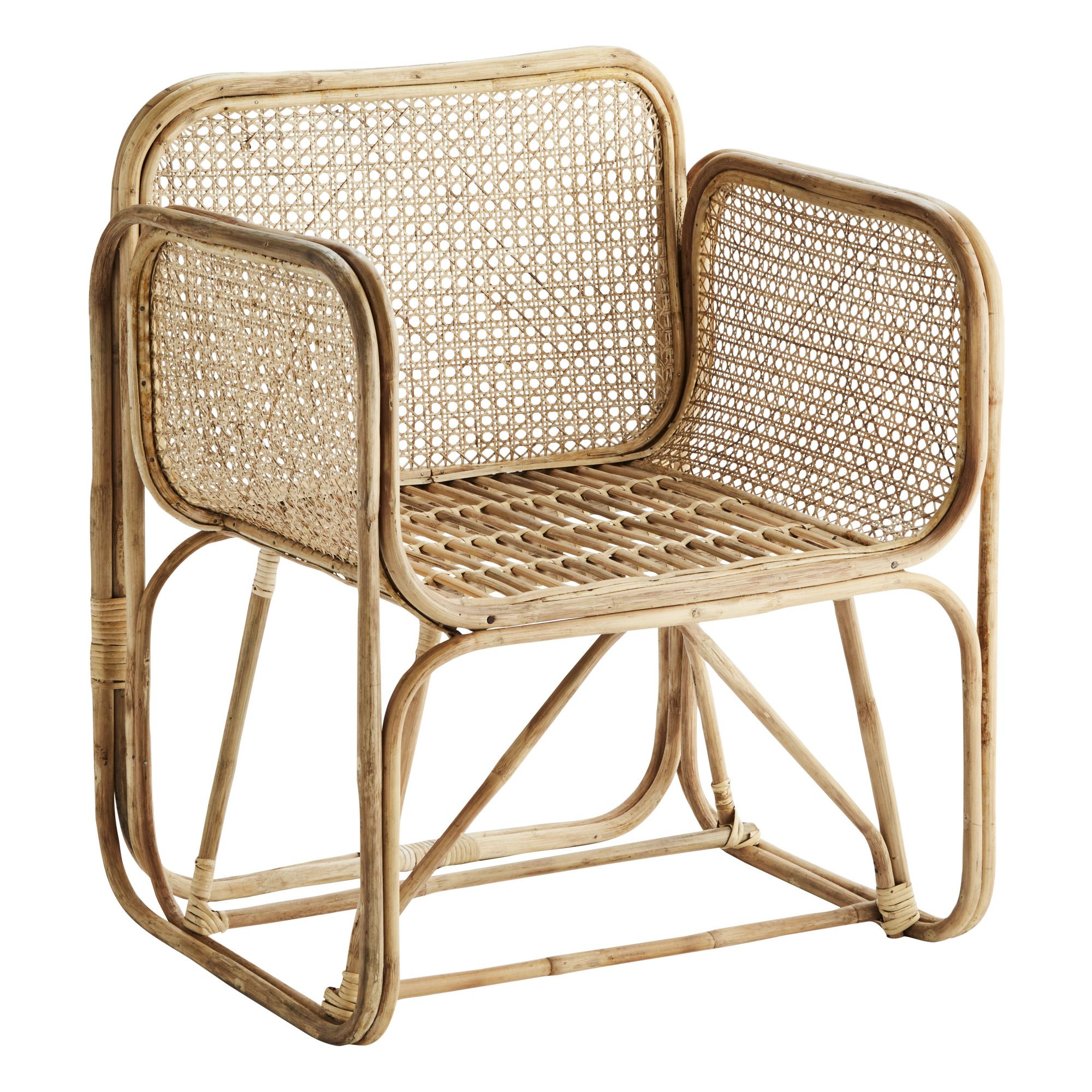 Wicker Armchair Natural Madam Stoltz Design Adult