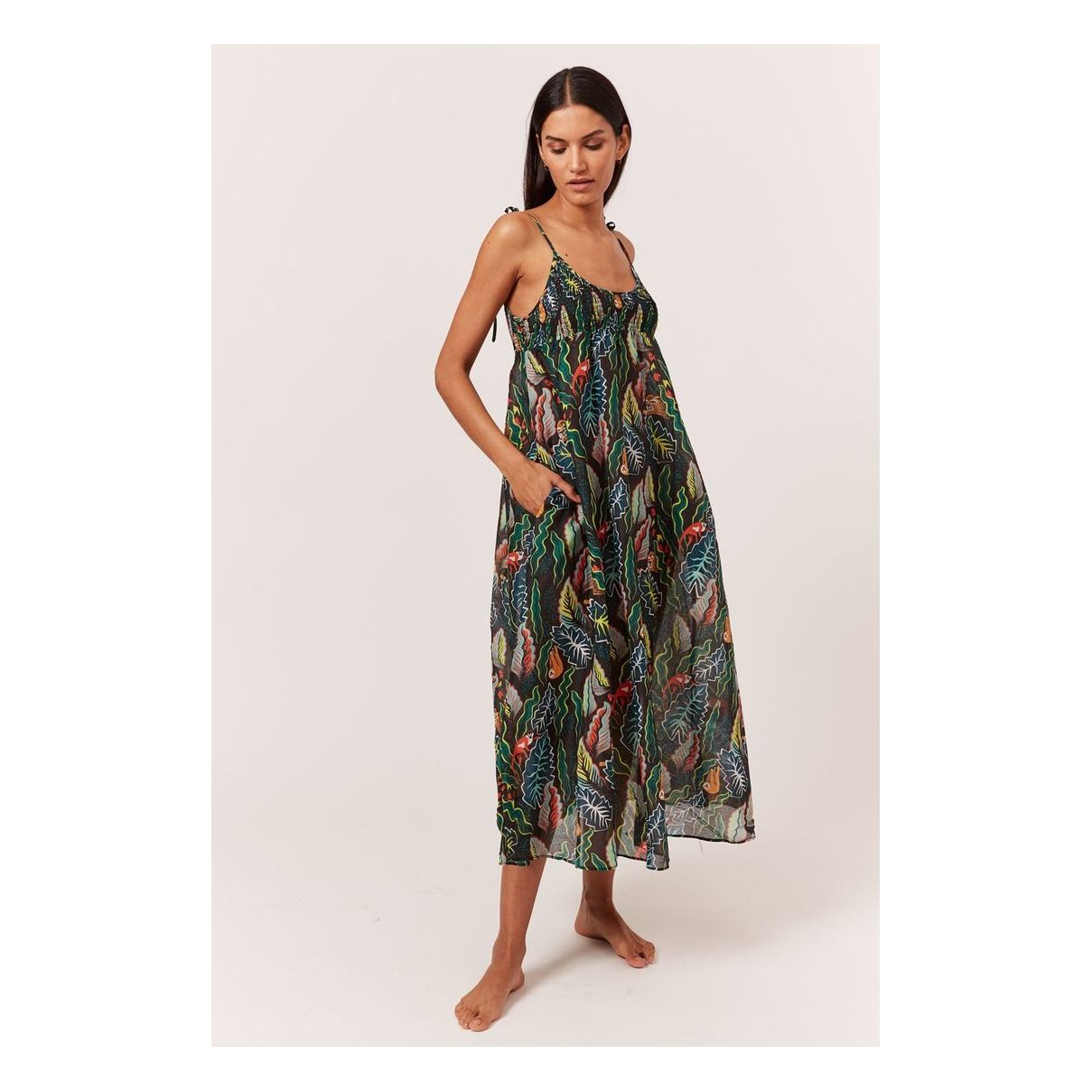 Robe Riley Vert foncé Solid & Striped Mode Adulte