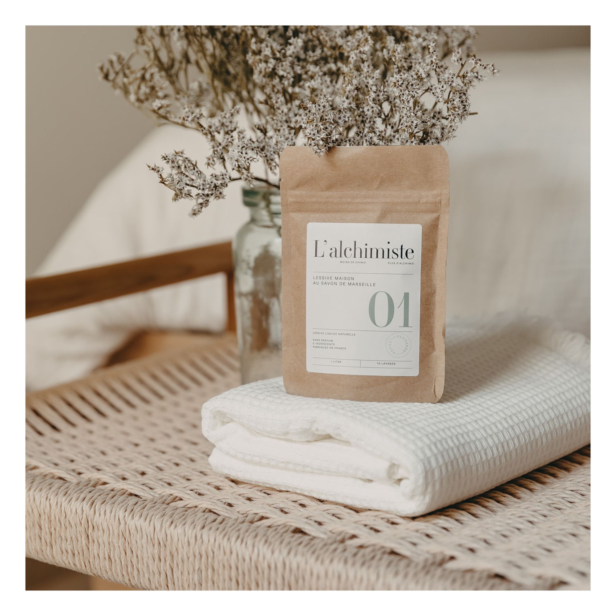 Marseille Soap Liquid Laundry Detergent Refill 1000ml L'Alchimiste Design Adult Smallable