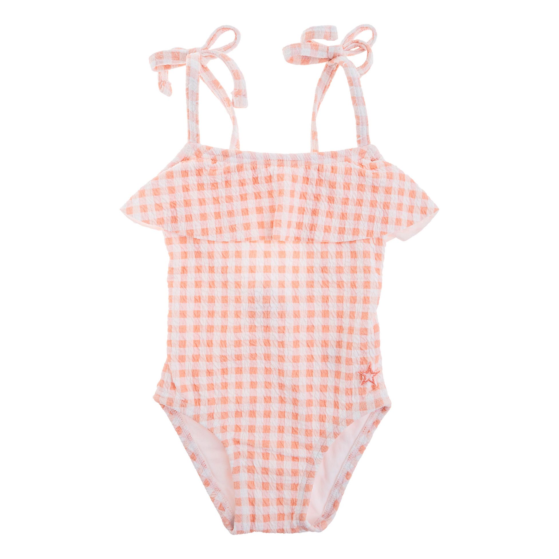 Gingham Swimsuit Pale pink Tocoto Vintage Fashion Baby Smallable