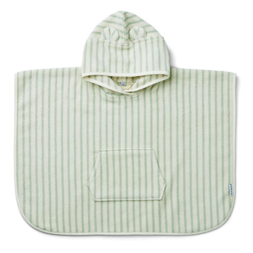 Izzy Organic Cotton Terry Cloth Bathrobe Pale green Liewood Design Baby