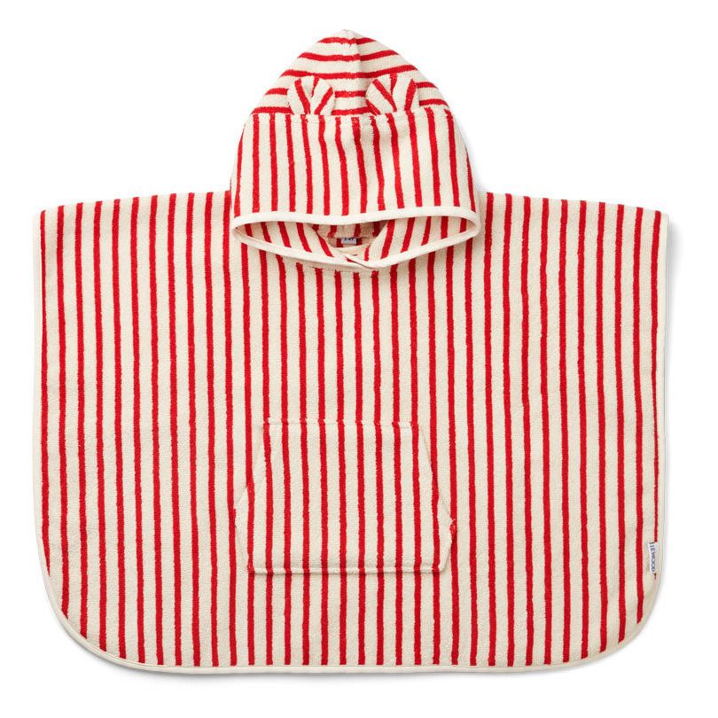 Izzy Organic Cotton Terry Cloth Bathrobe Red Liewood Design Baby