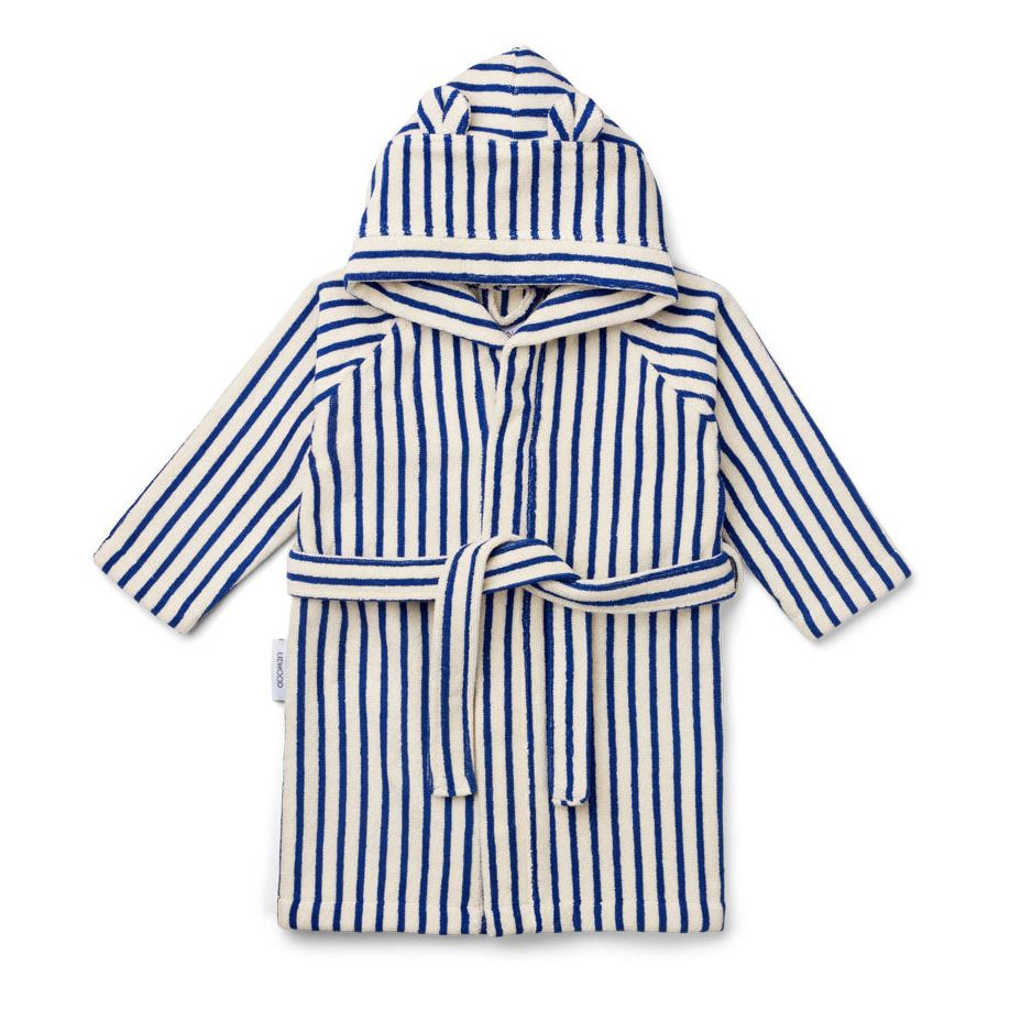 Liewood Rollo Organic Cotton Terry Cloth Bathrobe Royal blue