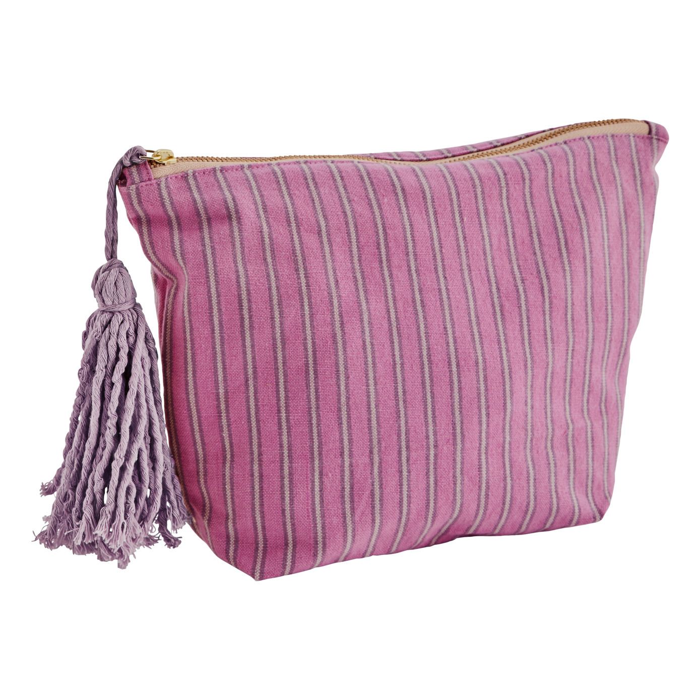 Madam Stoltz Striped Toiletry Bag Purple Smallable