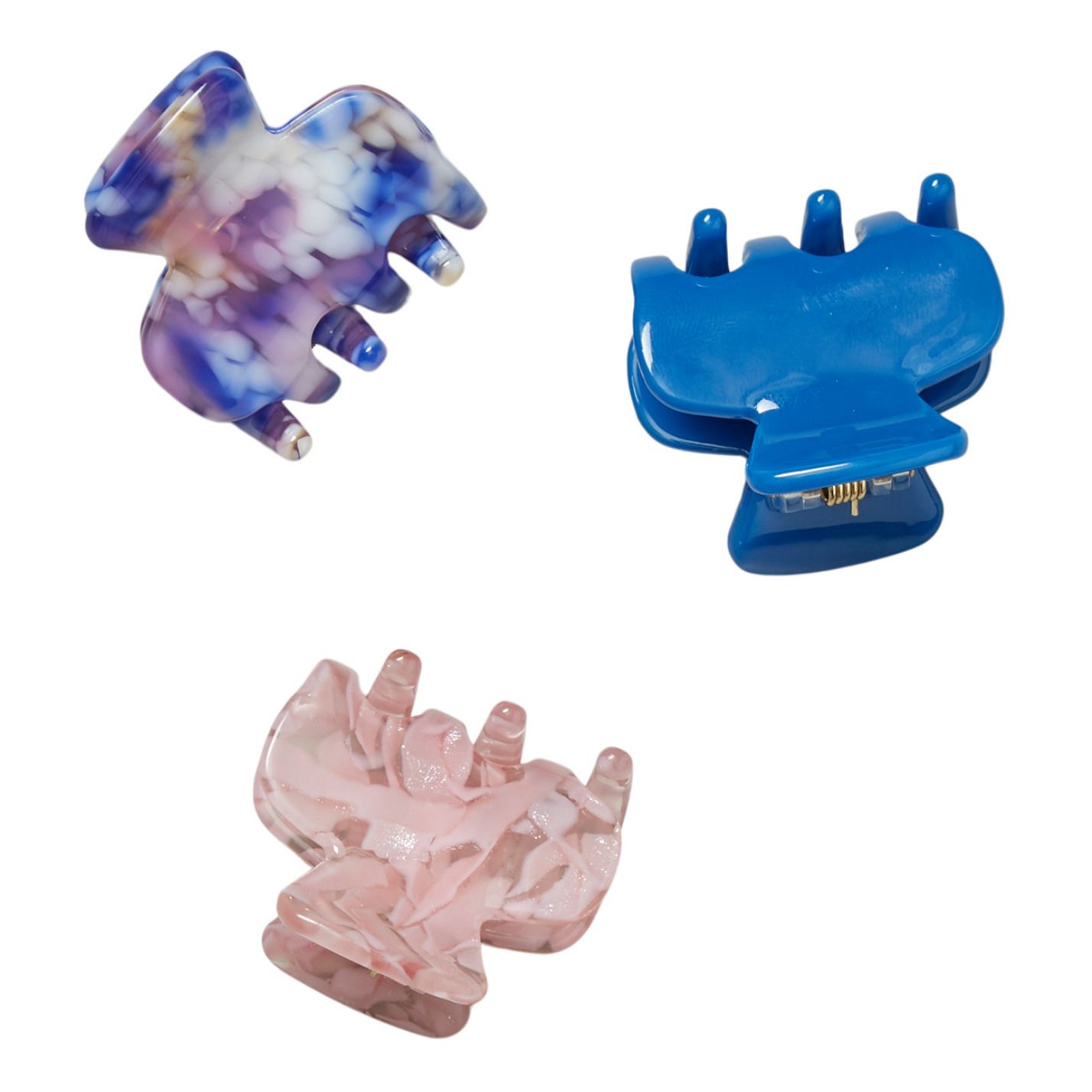 Minta Mini Hair Clips Set of 3 Blue Becksöndergaard Fashion Adult