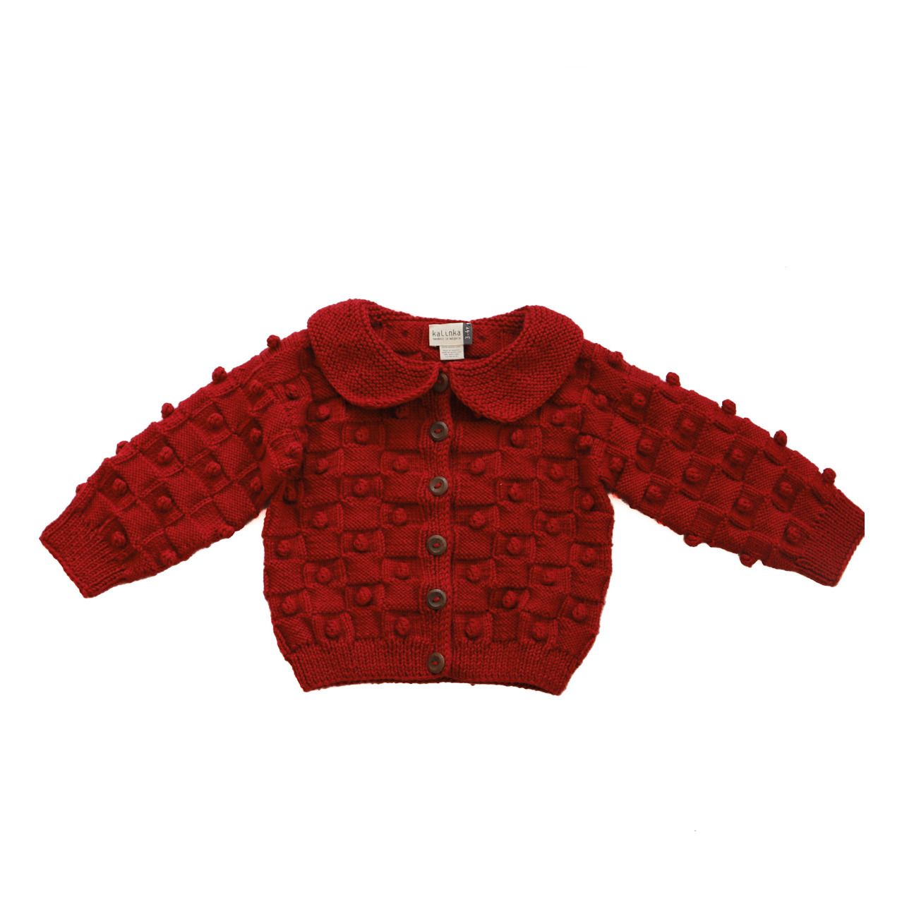Ravena Merino Cardigan Burgundy Kalinka Fashion Baby, Children