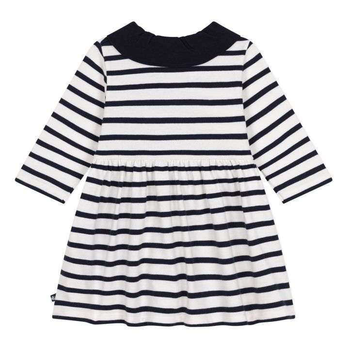 Petit Bateau Robe Marabout Rayée Ecru Smallable