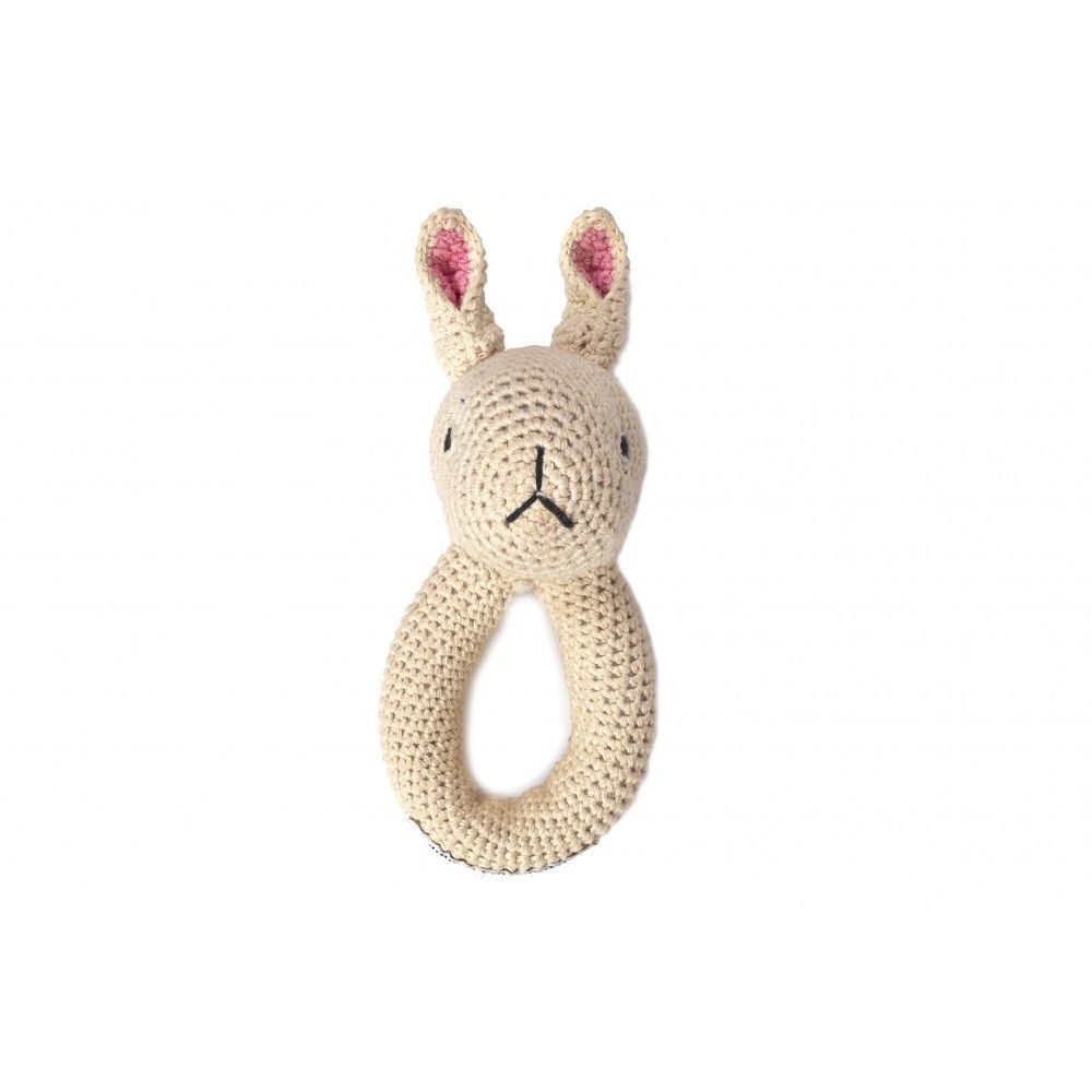Rabbit rattle Natural AnneClaire Petit Toys and Hobbies Baby