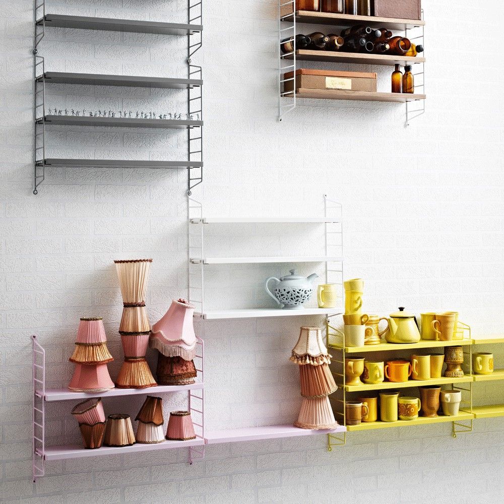 'Pocket' shelf unit grey Grey String Furniture Design Adult