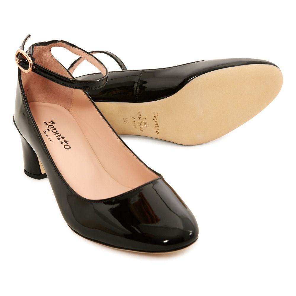 Electra Patent Mary Janes Black Repetto Shoes Adult