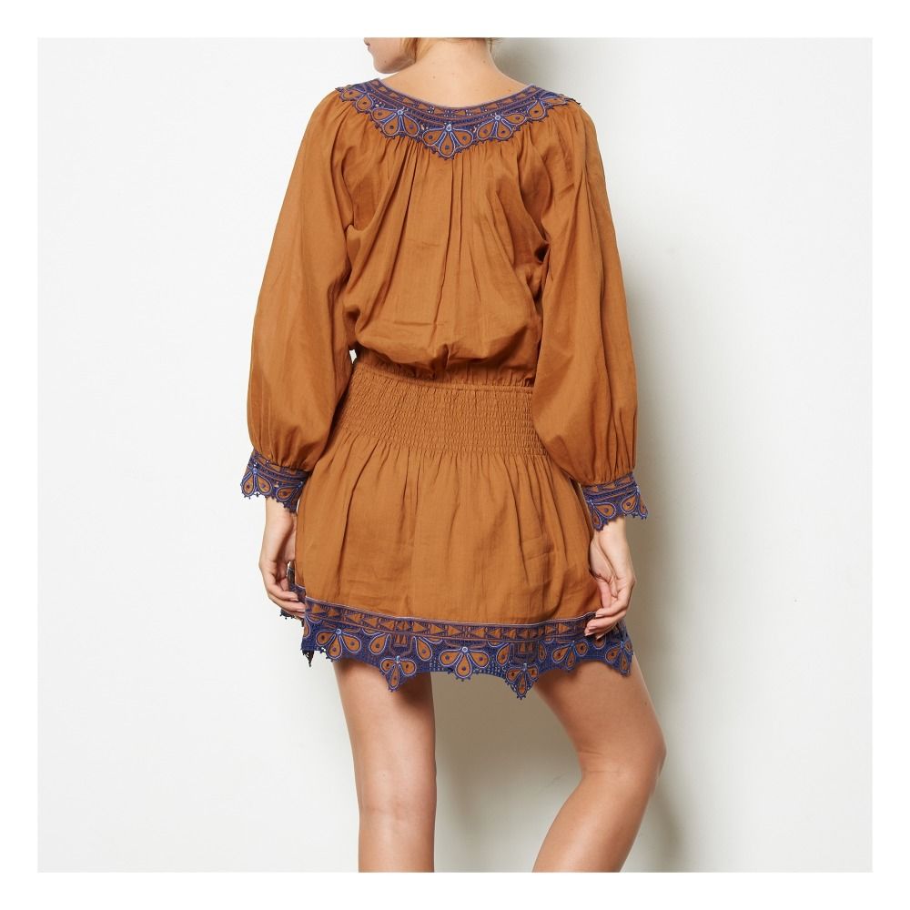 Robe Brodée Ineva Caramel Vanessa Bruno Mode Adulte