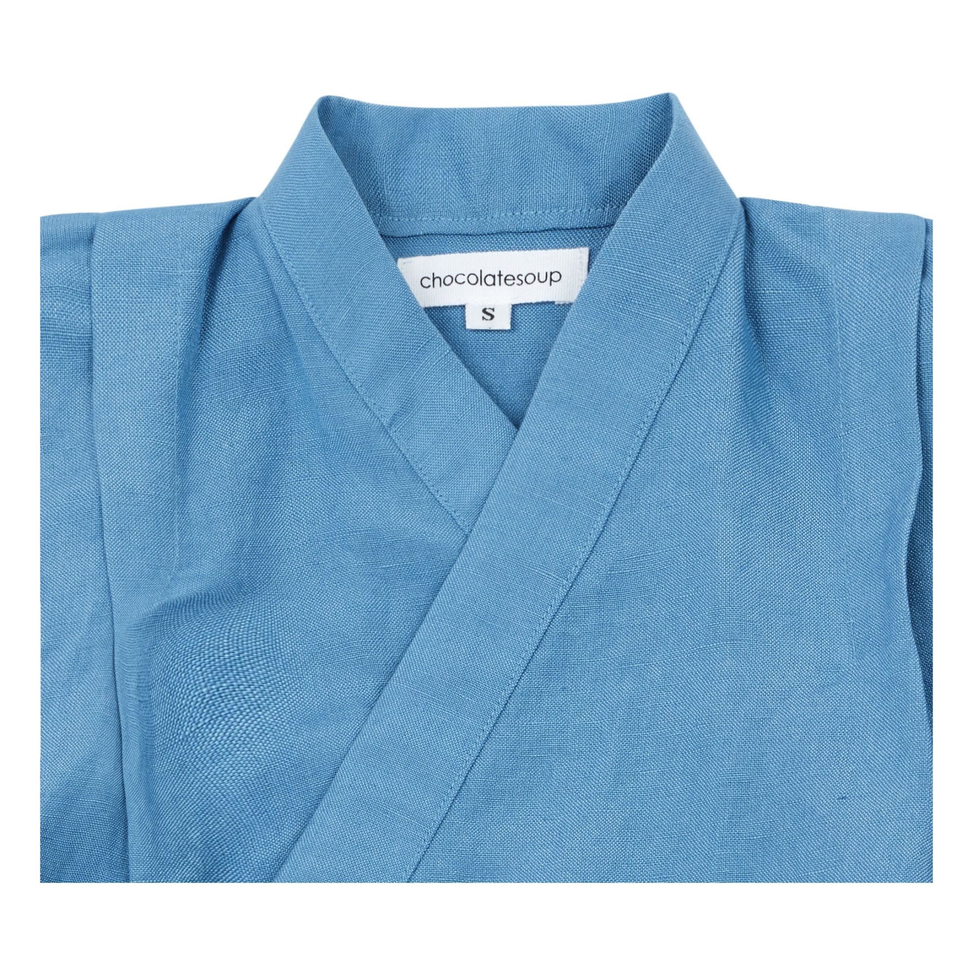 Jinbei linen set Blue Chocolate Soup Fashion Children