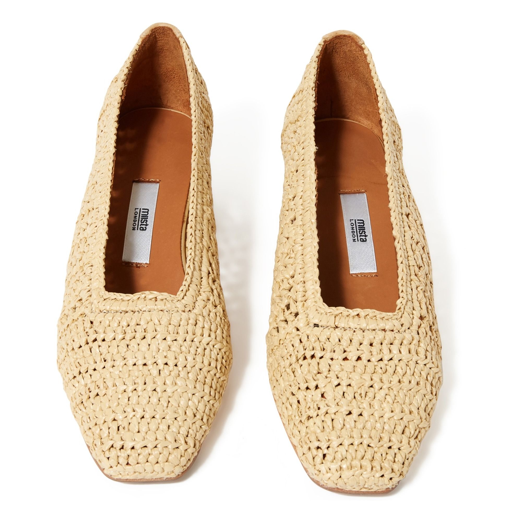 Noa raffia ballet flats Natural Miista Shoes Adult