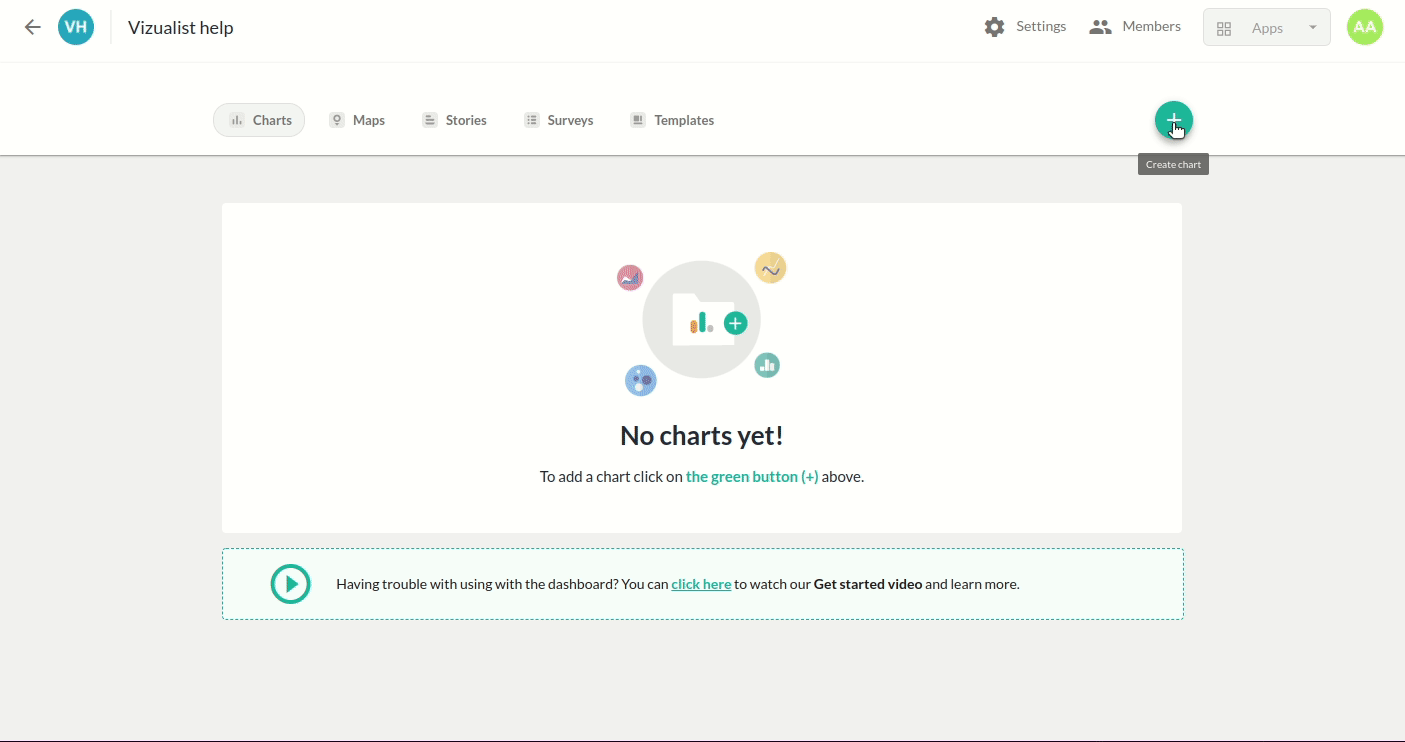 Create your first table Tables Charts and Tables Charts Help