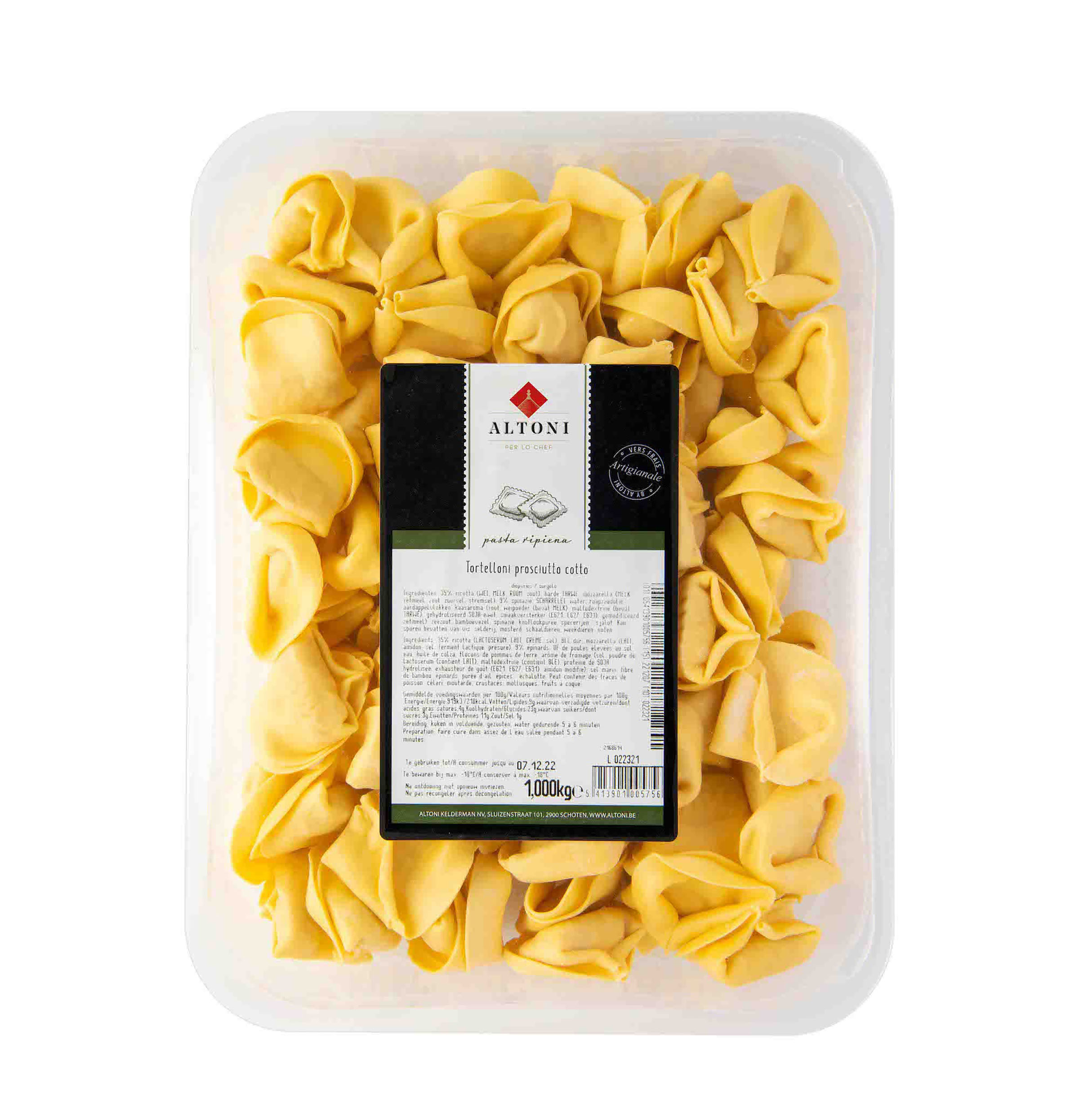 Tortelloni prosciutto cotto1kg Solucious