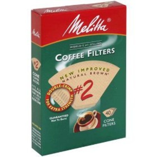 Melitta 2 Brown Coffee Filter • 40 Ct