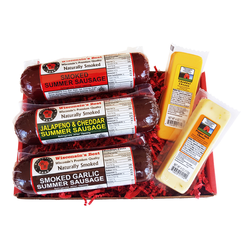 Wisconsin's Best Premium Cheese & Sausage Gift Set Boxes