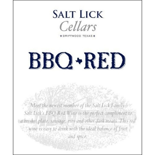 Salt Lick Cellars BBQ Red