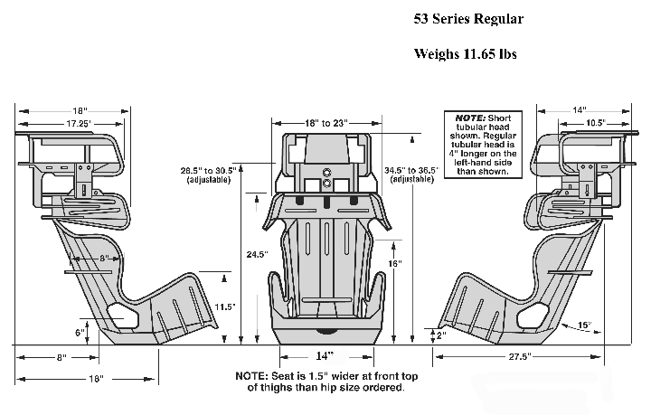 Garage Sale Kirkey 53 Series Full Containment Modular Aluminum Seat