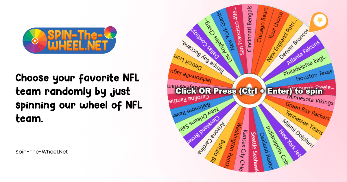 Random NFL Team Generator Spin the Wheel for Random Team Selection