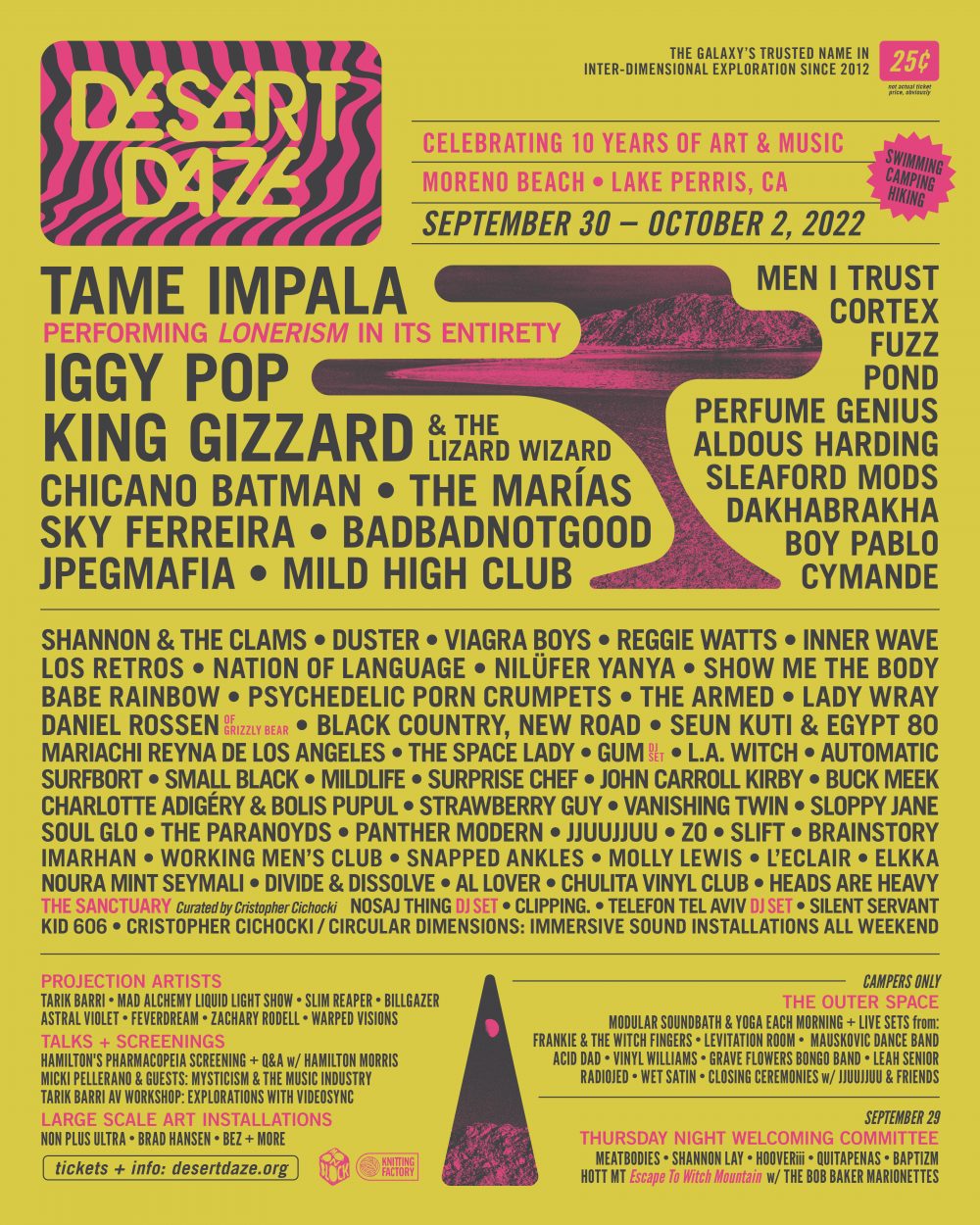 Desert Daze 2022 Tame Impala to Play Lonerism, Iggy Pop's Only North