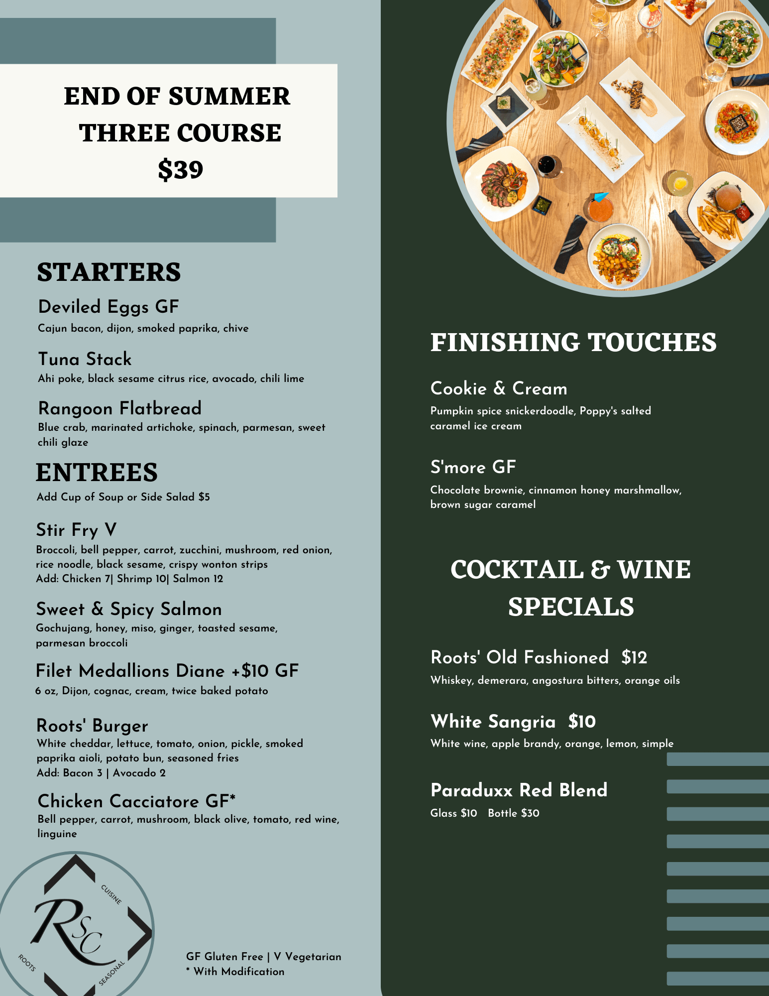 Roots. Seasonal Cuisine Lee's Summit, Lee's Summit, MO