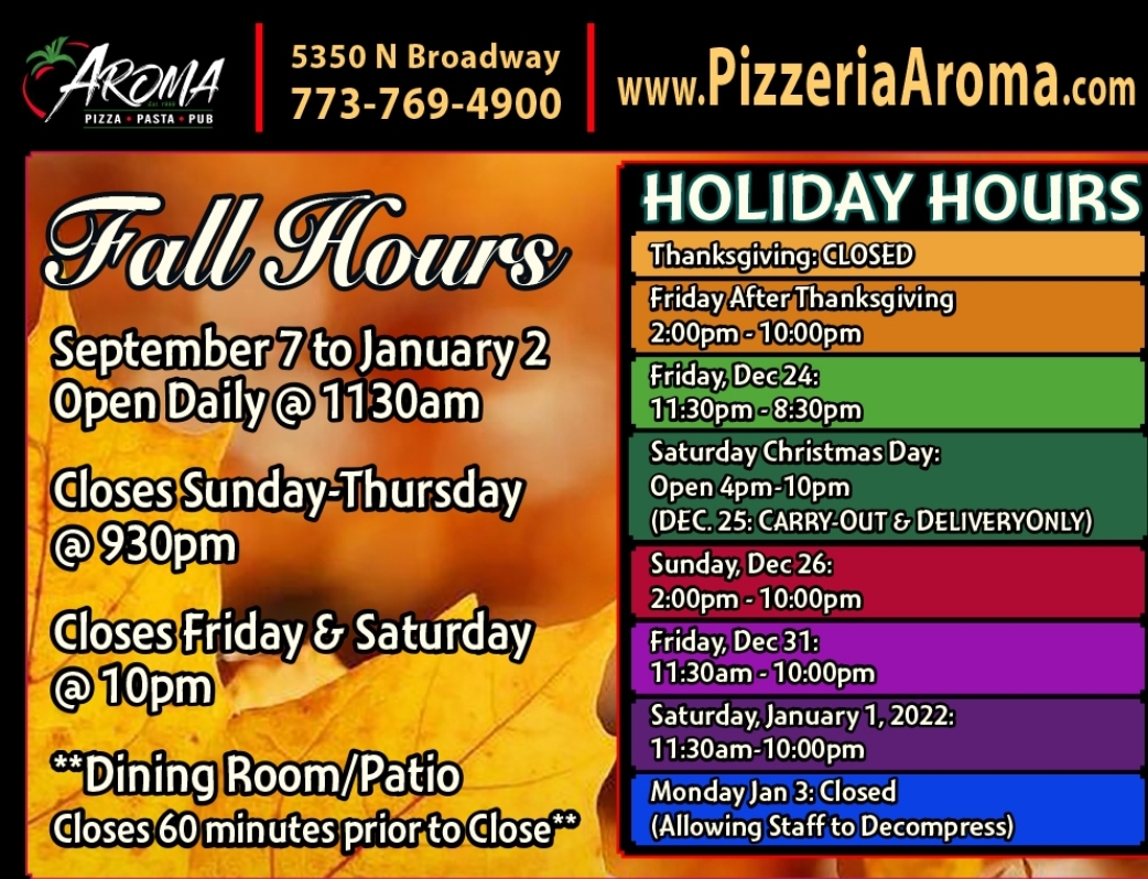 Pizzeria Aroma EDGEWATER, Chicago, IL