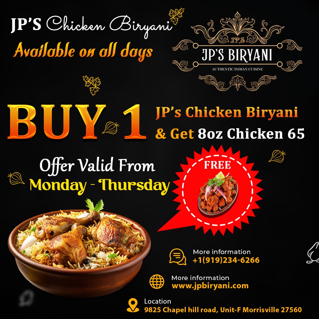 JP's Biryani Morrisville, NC