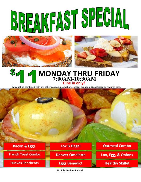 Milton's Deli all specials