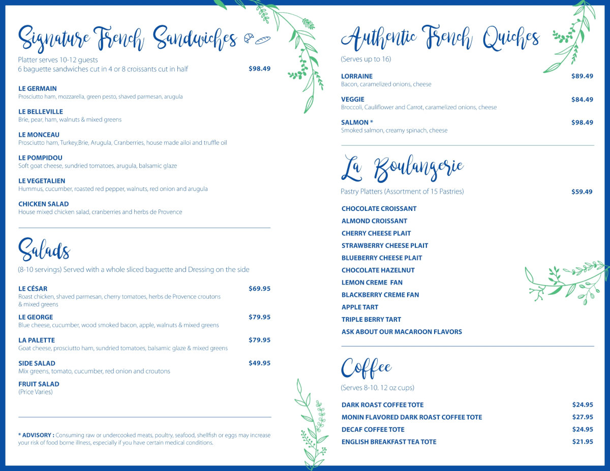 Le Petit Paris Café Atlantic Beach Catering
