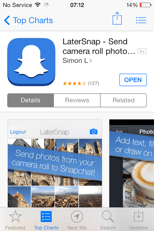 How to Upload Photos to Snapchat From Camera Roll LaterPic (LaterSnap