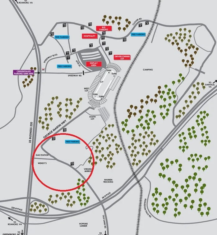 Park your Truck at Nascar's Martinsville Speedway —
