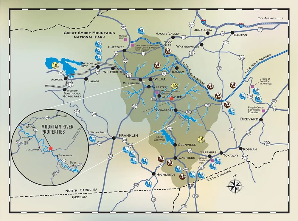 Area map — Mountain River