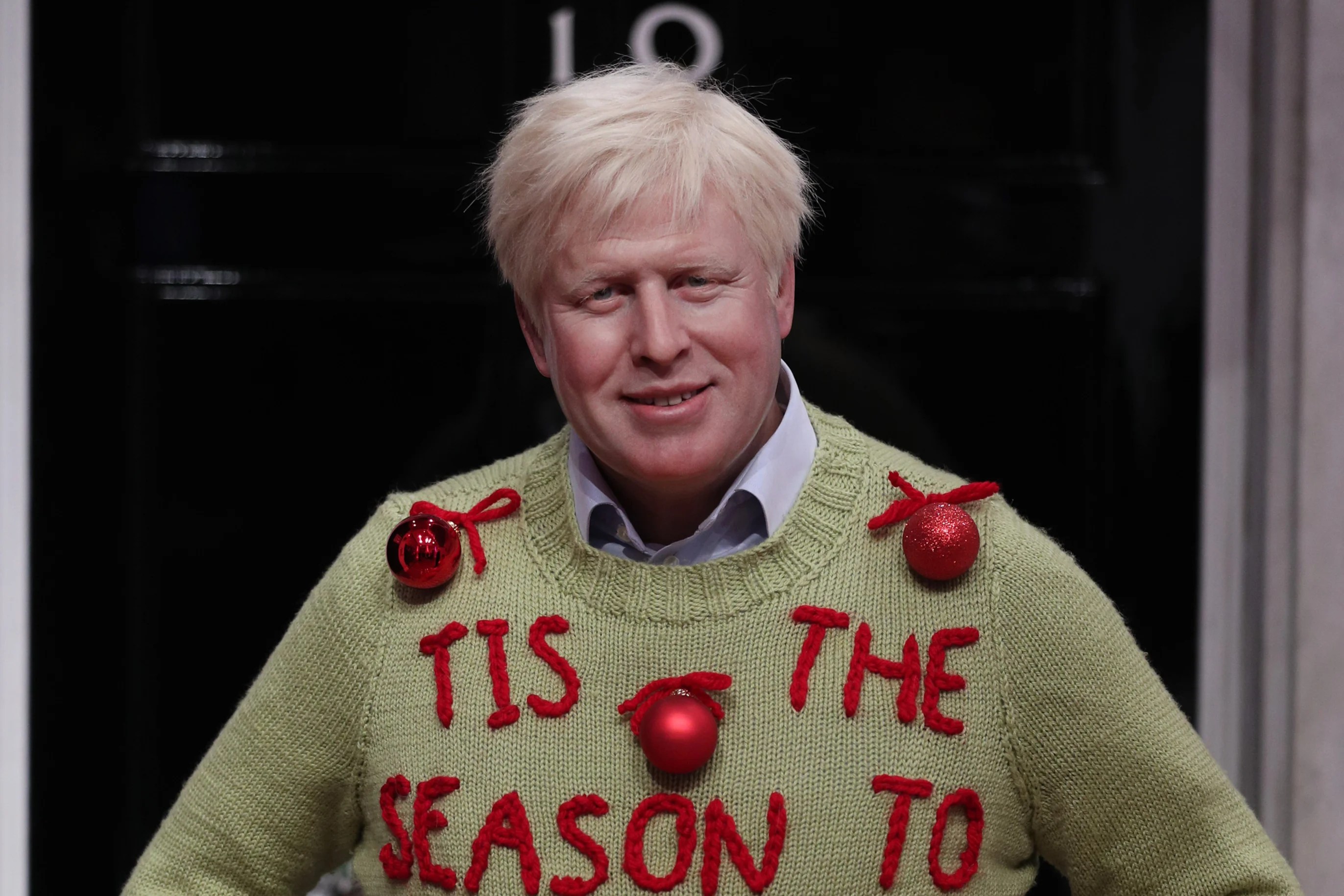 Boris Johnson’s Madame Tussauds waxwork dressed in Christmas jumper to